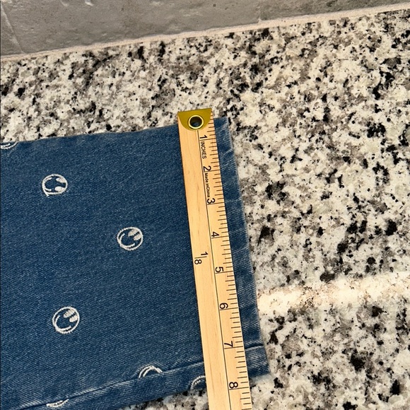 BDG Blue and White Straight Leg Pants with Unique Pattern - Picture 11 of 11